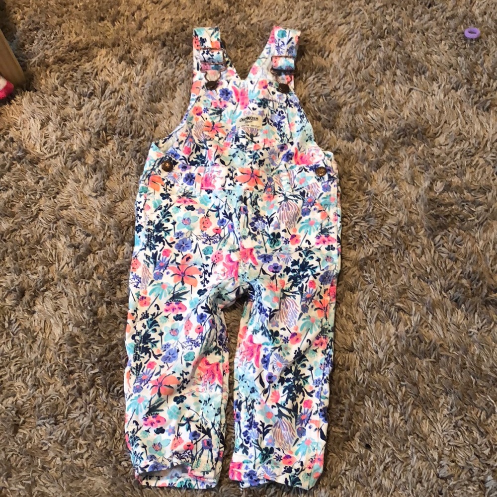OshKosh B’Gosh Floral Overalls
